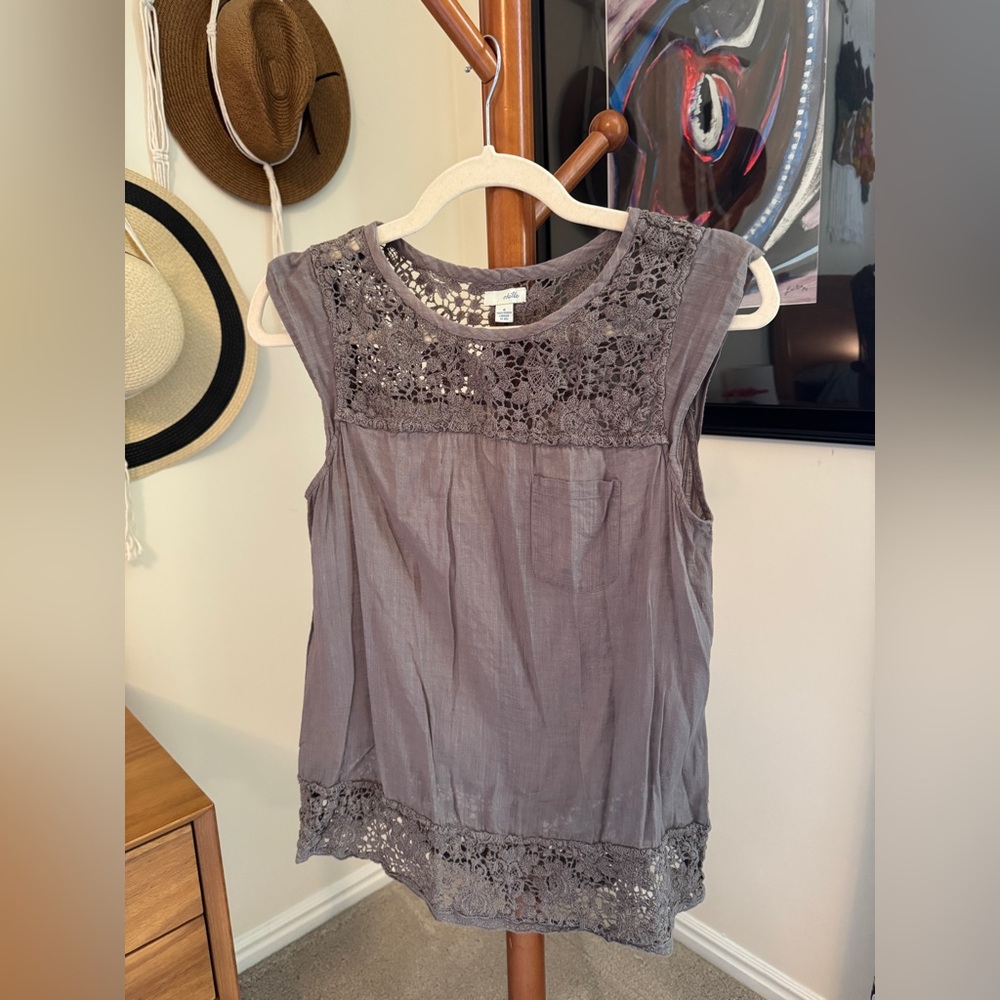 Odille Charcoal Lace Blouse size 4